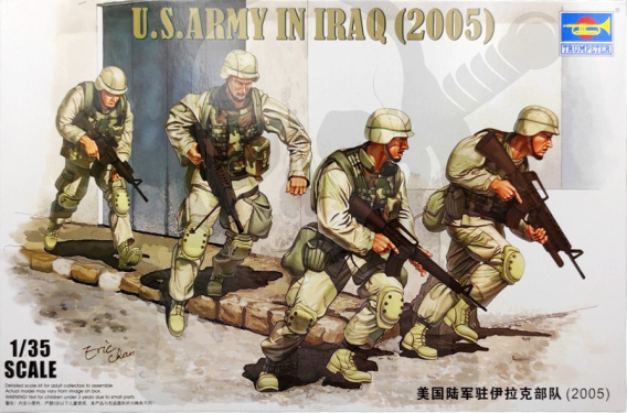 Maquette Plastique Trumpeter 1/35 US Army En Irak 2005 - Kit Non Assemblé, Non Peint, Référence 00418